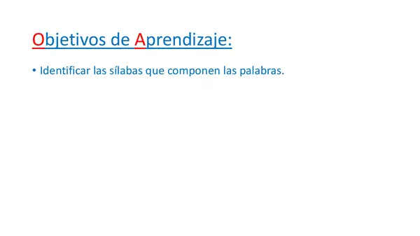Juguemos con las sílabas