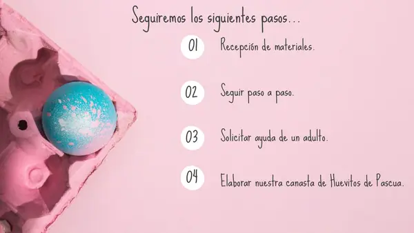 Paso a paso canasta de Pascua