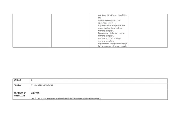 Planificacion anual tercero medio, matematicas