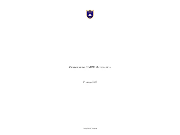Cuadernillo SIMCE Matemática 2 medio