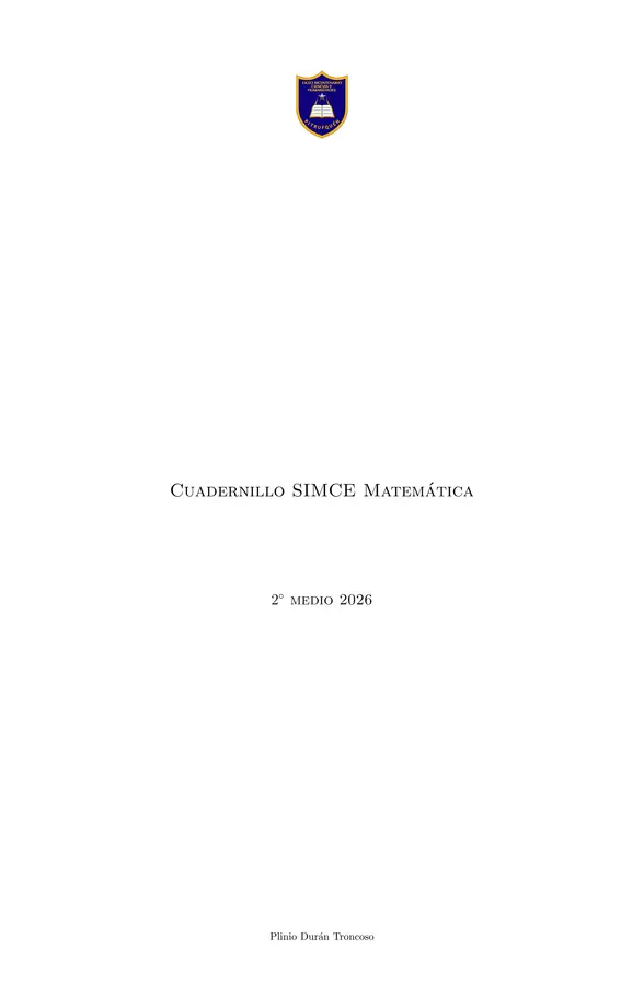 Cuadernillo SIMCE Matemática 2 medio