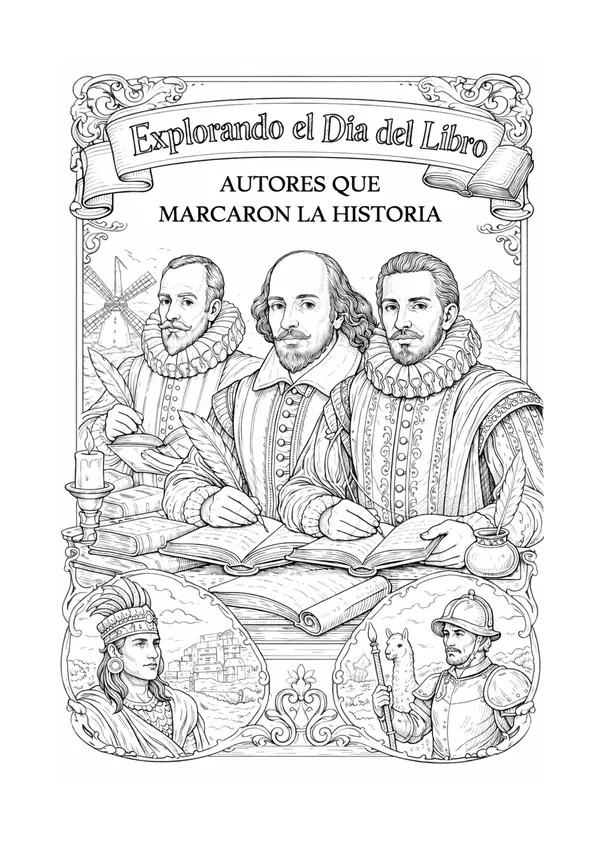 Lámina para colorear: Día del libro