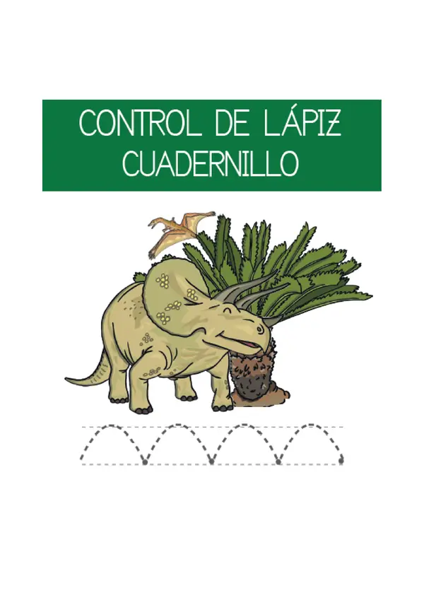 Cuadernillo grafomotricidad de dinosaurios