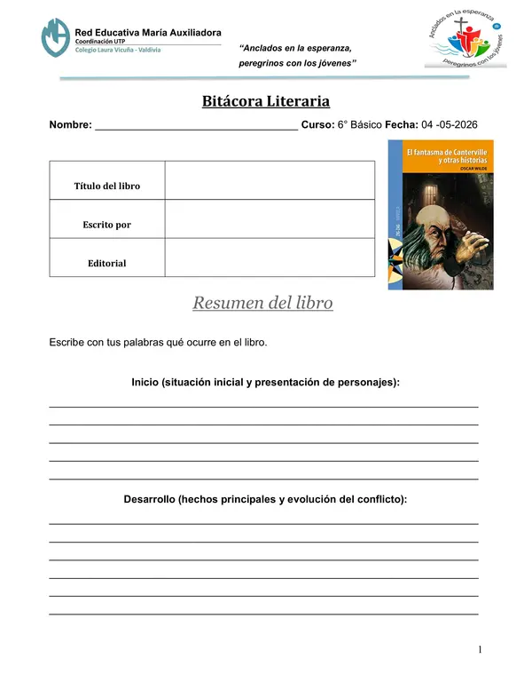 Bitácora Literaria - El fantasma de Canterville