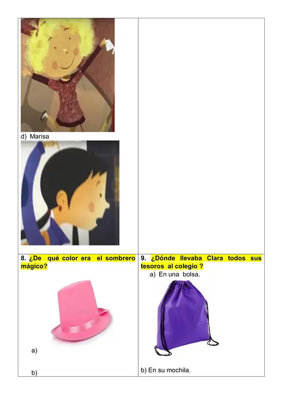 Evaluación Libro ¿QUIÉN NECESITA UN SOMBRERO MÁGICO?