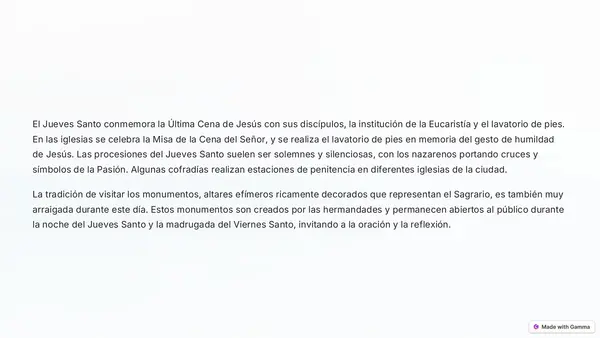 La semana santa