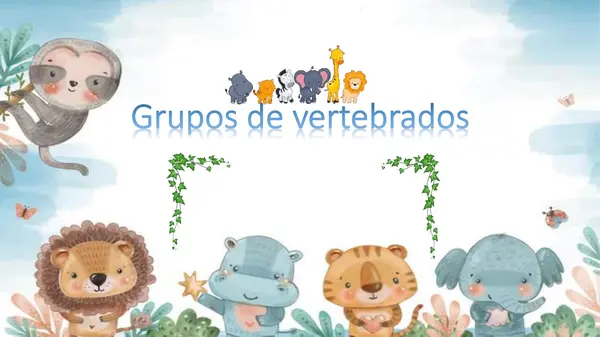 Los animales vertebrados.