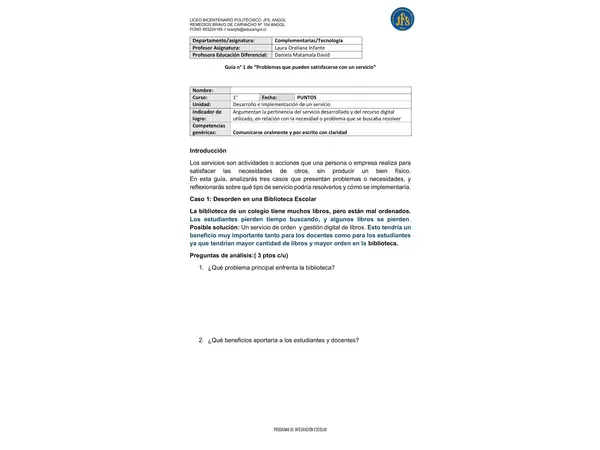 Guía de estudio con adecuación