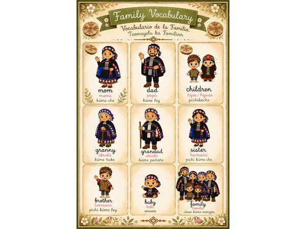 Pictonary Mapuche Family
