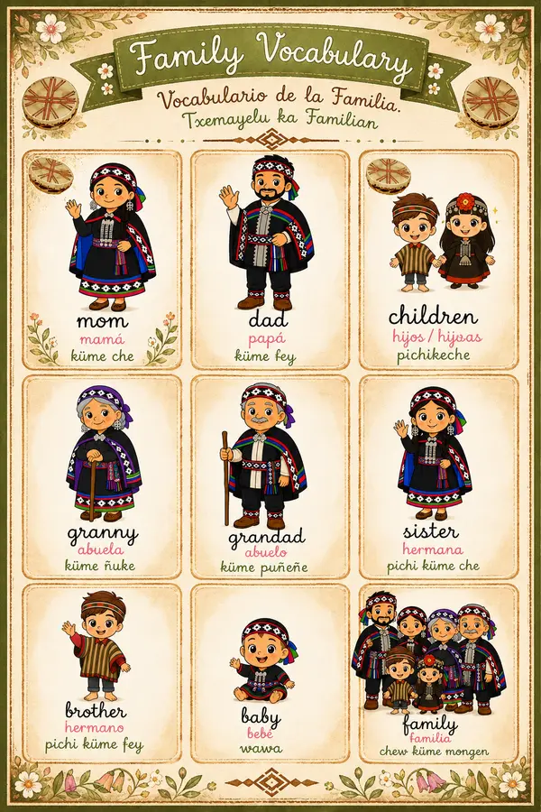 Pictonary Mapuche Family