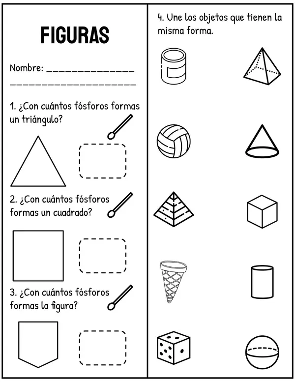 Actividades de geometría, medición y tiempo