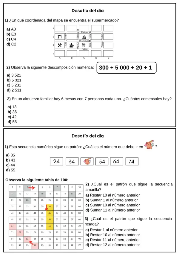 DESAFÍOS DIARIOS SIMCE