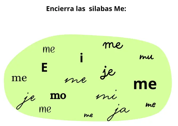 consonante M  y sus vocales 