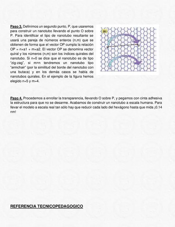 "Guía de Construcción de Nanotubos de Carbono 3 o 4  Enseñanza Media"
