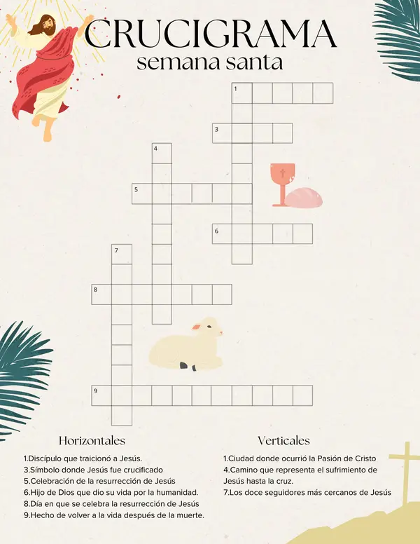 Crucigrama semana santa