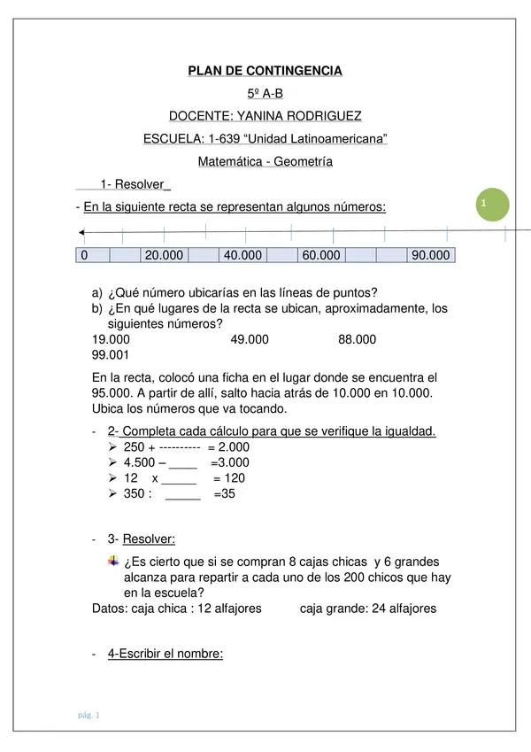 secuencia didáctica de matemática y ciencias naturales 