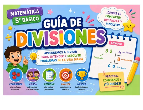 Guía divisiones de tres dígitos por un dígito