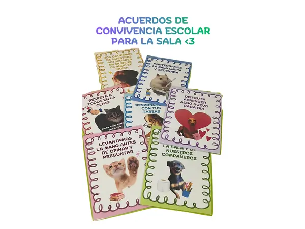 Acuerdos de convivencia escolar para la sala <3