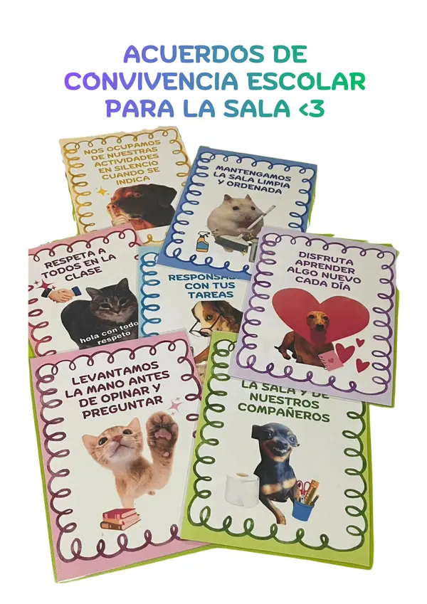 Acuerdos de convivencia escolar para la sala <3
