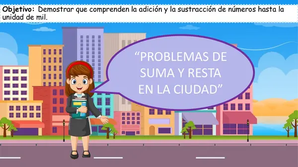 Problemas de suma y resta en la ciudad