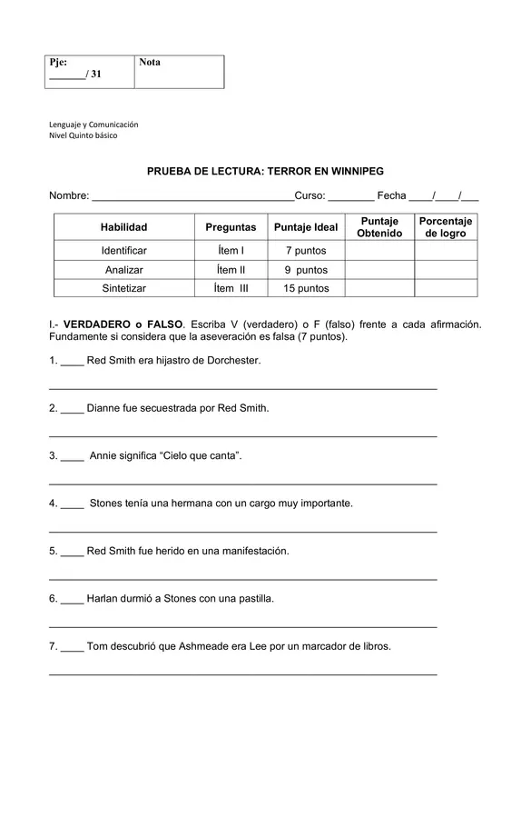5to - Prueba Terror en Winnipeg