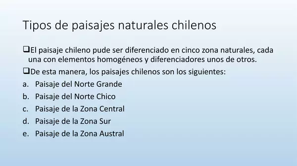 Presentacion Los Paisajes de Chile Historia 2° Basico