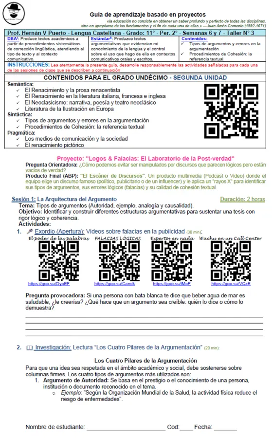11M2SEM6-7 - Tipos de argumentos, errores en la argumentación...