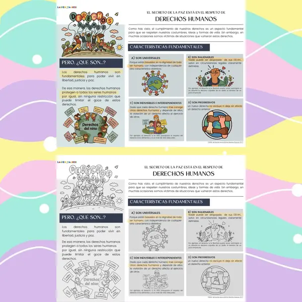 🌎🕊️ FICHA “EL SECRETO DE LA PAZ ESTÁ EN EL RESPETO DE LOS DERECHOS HUMANOS” ✨