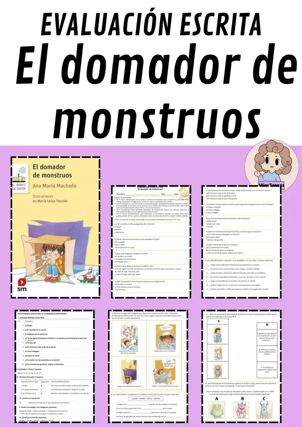  Evaluación Plan Lector "El domador de monstruos" 