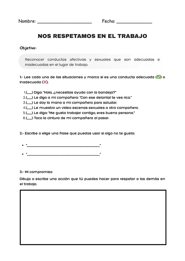 Nos respetamos en el trabajo: talleres laborales