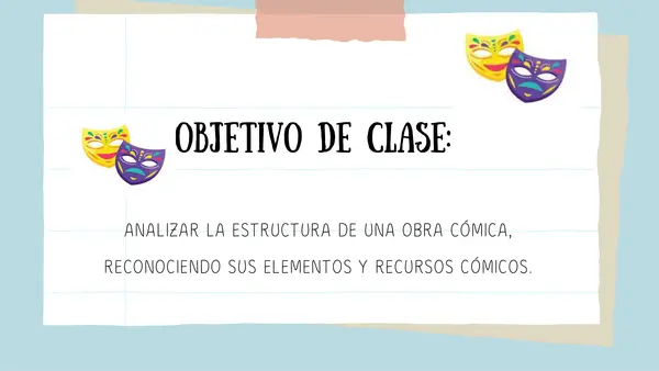  DOS CLASES COMPLETAS PARA SEGUIR LA UNIDAD DE LA COMEDIA 