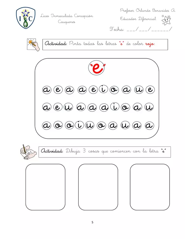 Cuadernillo del abecedario