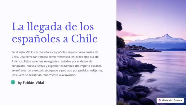 La llegada de los españoles a Chile
