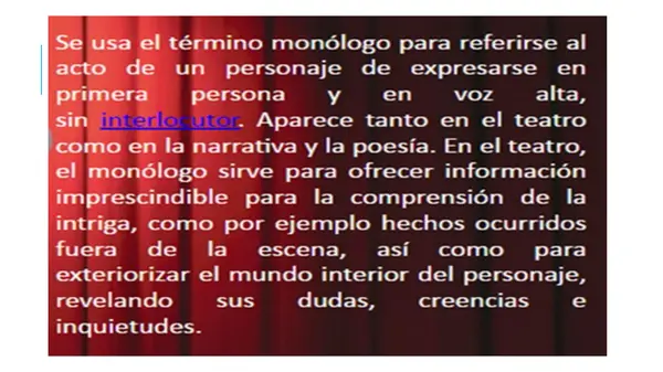 monólogo taller de literatura 4 medios. 