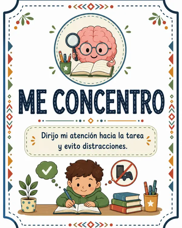 Funciones Ejecutivas para el Aula | Colección de 8 carteles educativos.