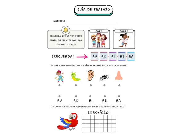 GUÍA LECCIÓN LORO - NIDO - PINO - PATO