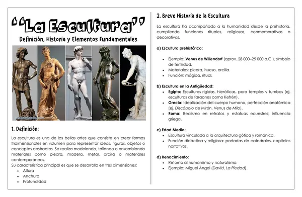 ARTES - La escultura