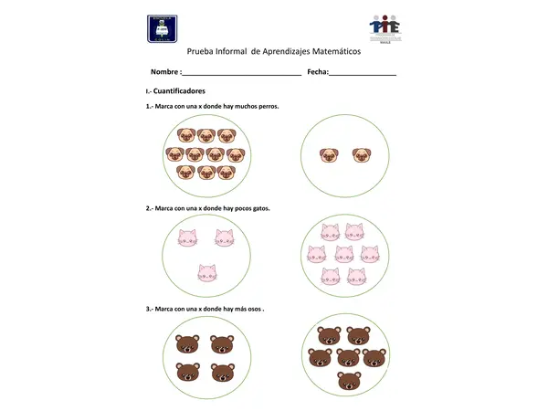 Prueba Informal de Aprendizajes Matemáticos"