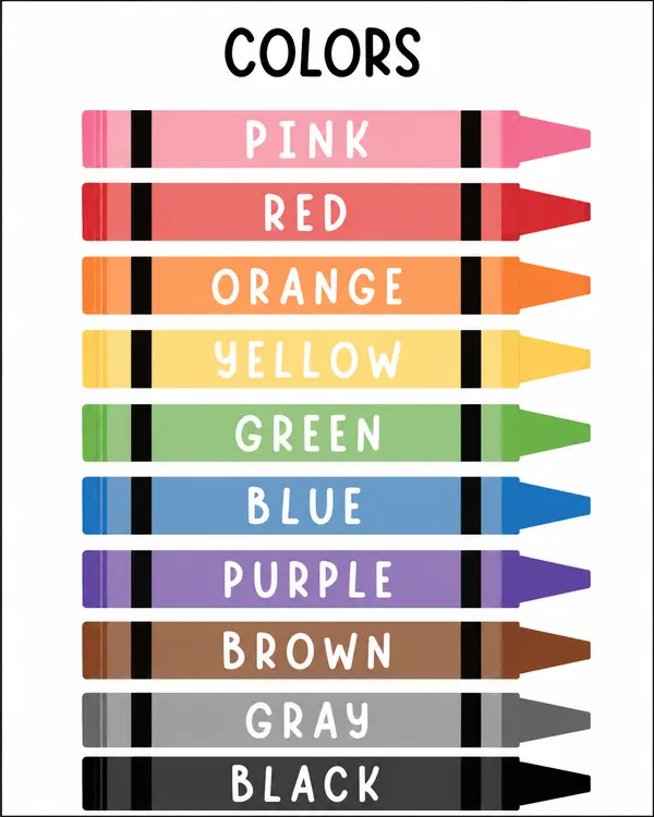 Poster colores/ Colors Poster en Inglés | Classroom Decor - Color Chart 