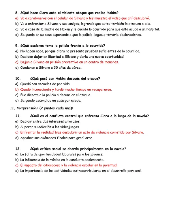 Control de lectura "Vibraciones"