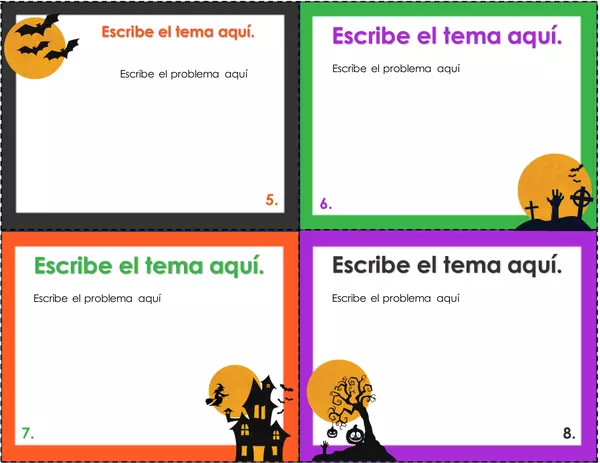 Halloween: formato tarjetas para personalizar 5