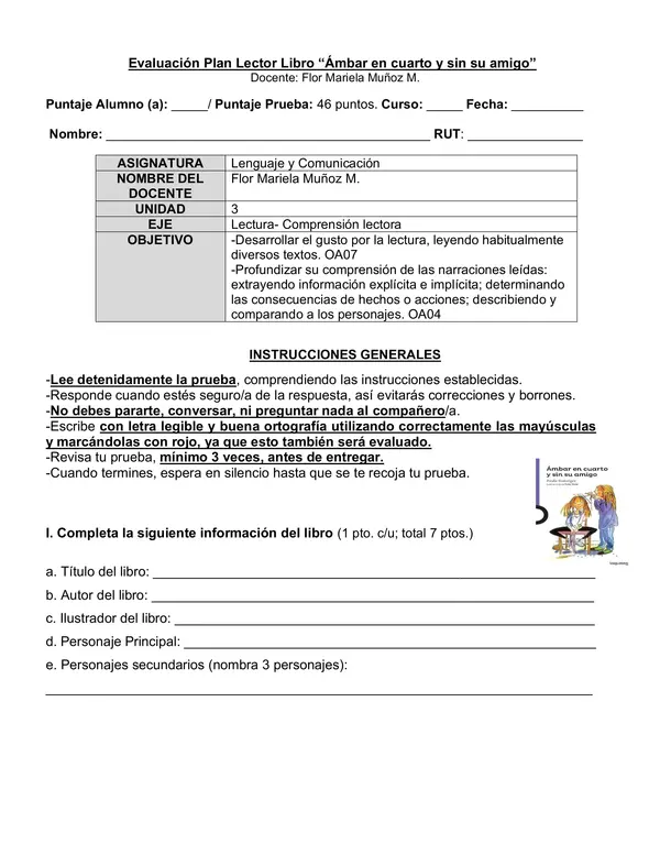 Prueba libro "Ámbar en cuarto y sin su amigo"