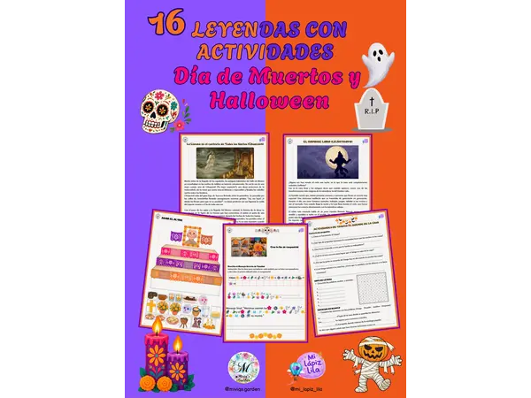 16 Leyendas de Día de Muertos y Halloween + Actividades