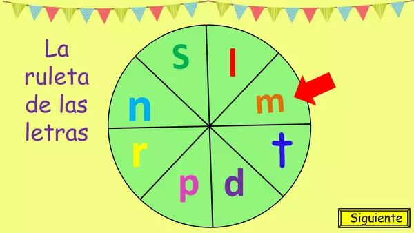 RULETA CON LETRAS DE NOMBRES DE ANIMALES 