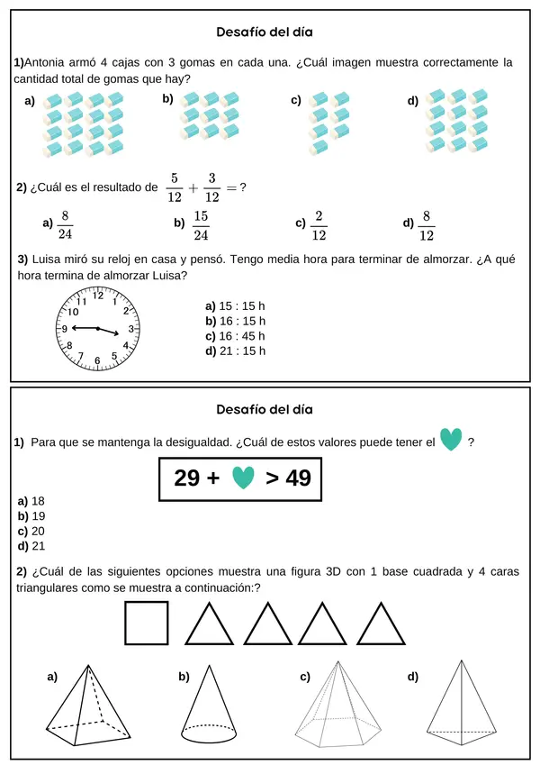 DESAFÍOS DIARIOS SIMCE