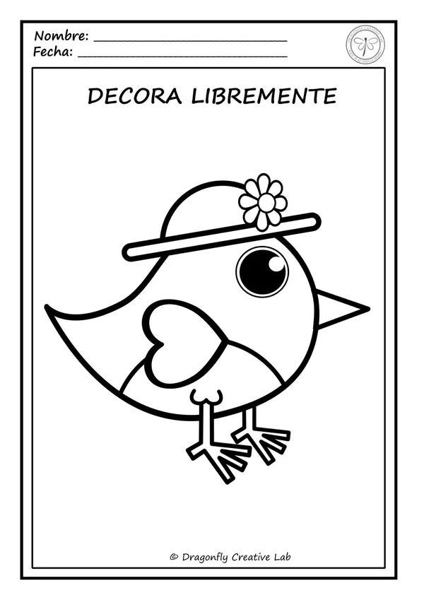 Fichas para colorear Primavera