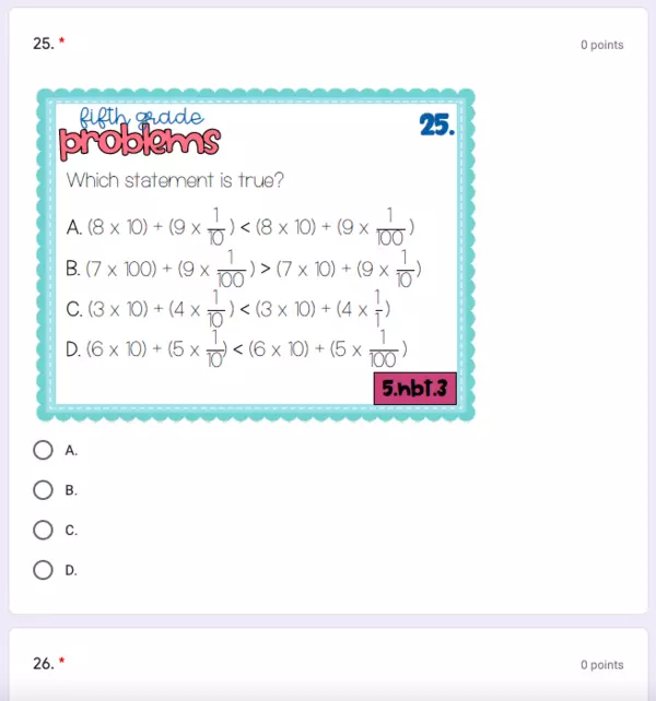 5th Grade Math Review Word Problems 3