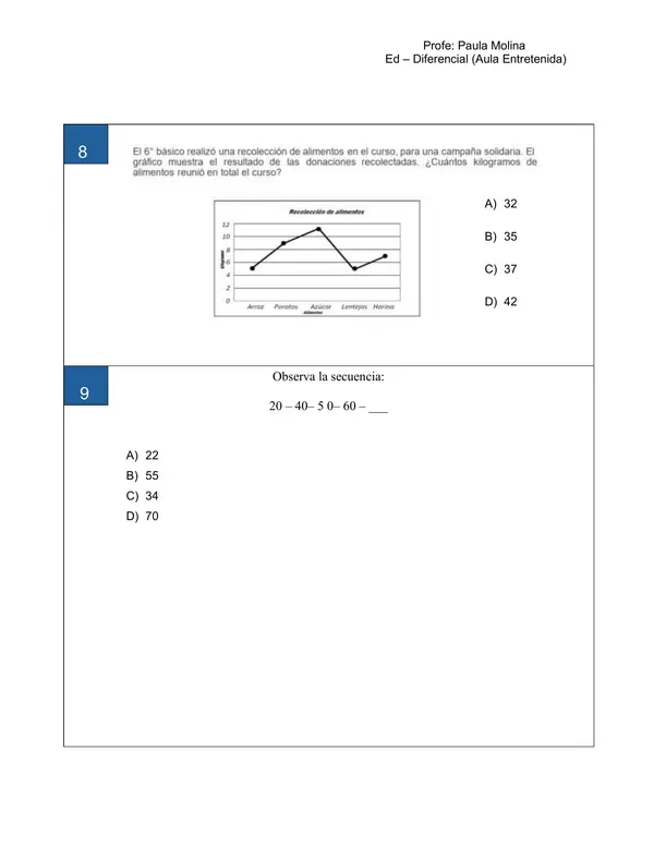 Ensayo SIMCE N°4 de Matemática para 6° Básico 