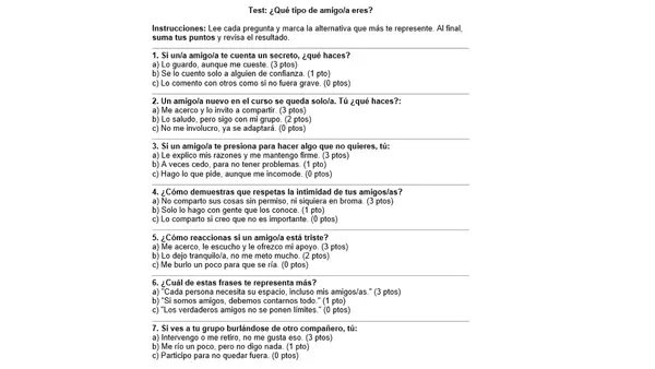 "La amistad" - Orientación 7° básico