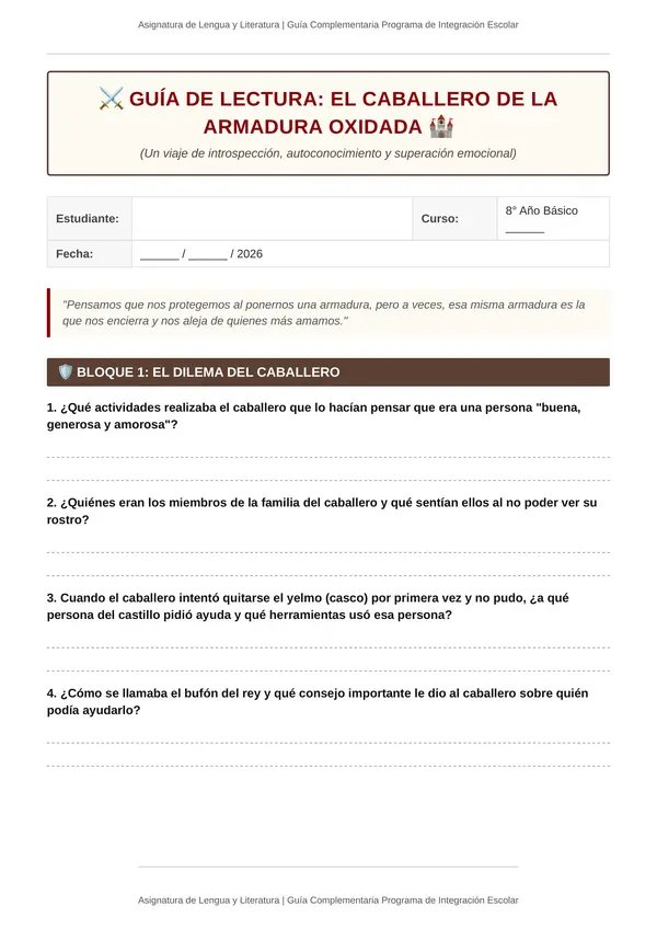 El caballero de la armadura oxidada